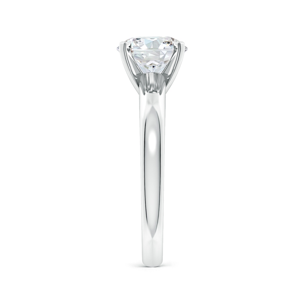 11.1mm FGVS Lab-Grown Solitaire Round Diamond Tapered Shank Engagement Ring in P950 Platinum Side 299