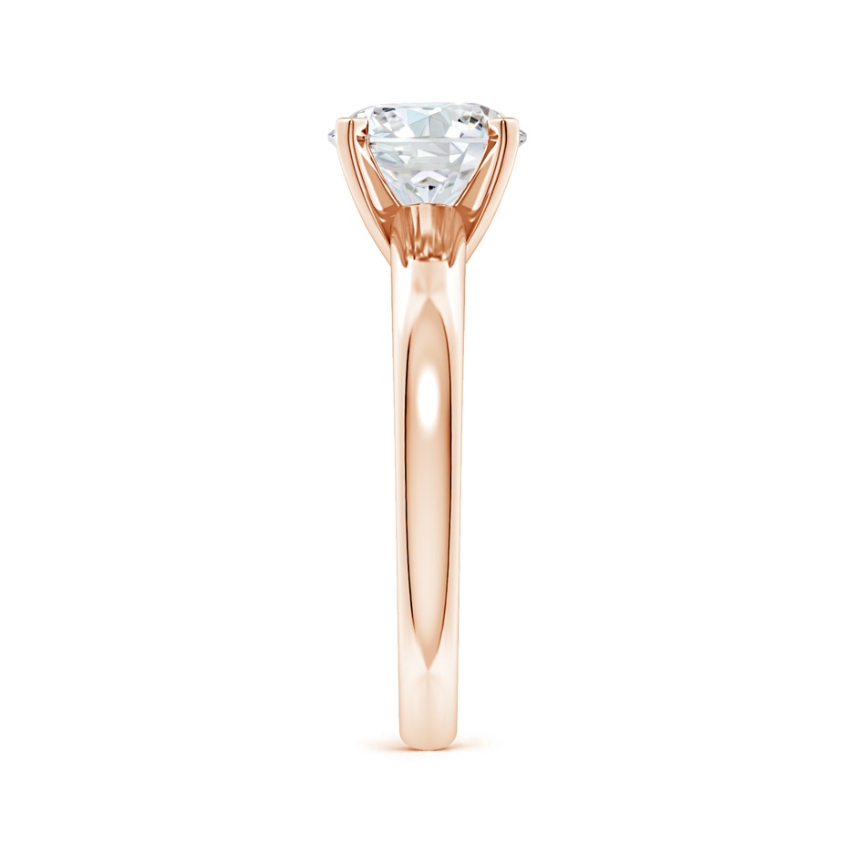 11.1mm FGVS Lab-Grown Solitaire Round Diamond Tapered Shank Engagement Ring in Rose Gold side 299