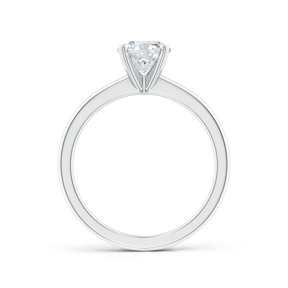 6.4mm FGVS Lab-Grown Solitaire Round Diamond Tapered Shank Engagement Ring in 18K White Gold side 199