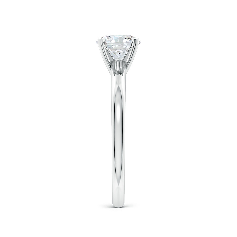 6.4mm FGVS Lab-Grown Solitaire Round Diamond Tapered Shank Engagement Ring in White Gold side 299