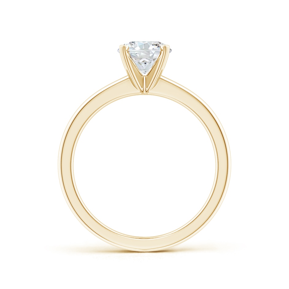 6.4mm FGVS Lab-Grown Solitaire Round Diamond Tapered Shank Engagement Ring in Yellow Gold side 199