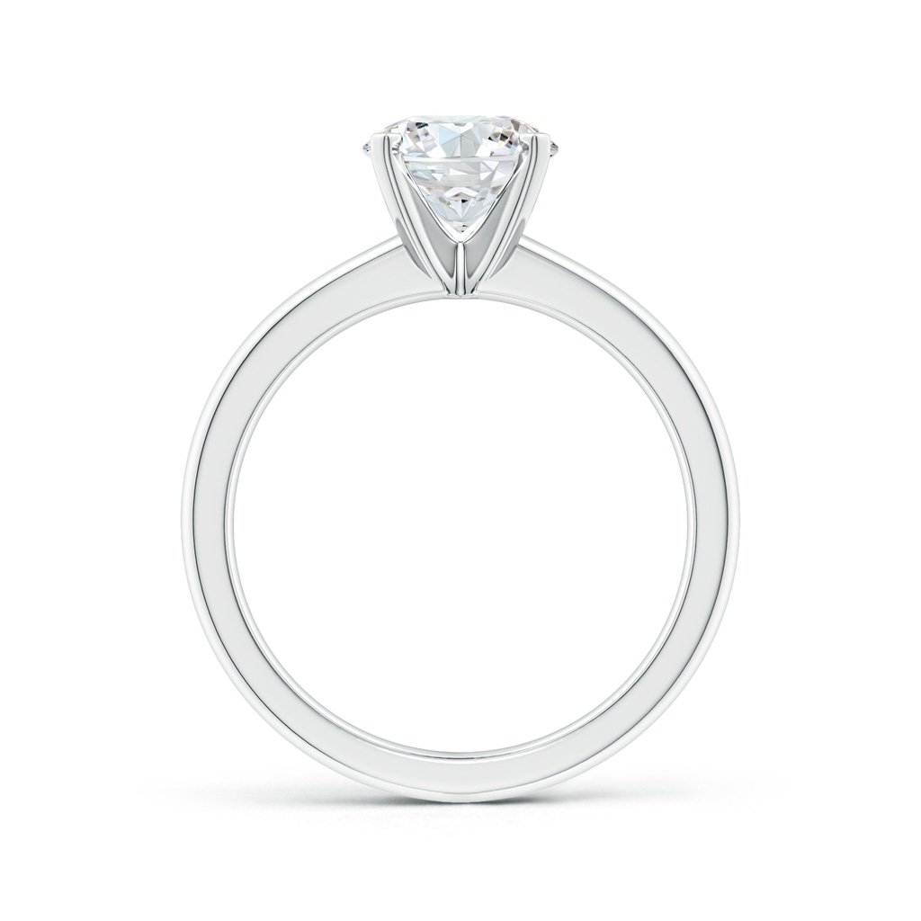 9.2mm FGVS Lab-Grown Solitaire Round Diamond Tapered Shank Engagement Ring in White Gold - side 199