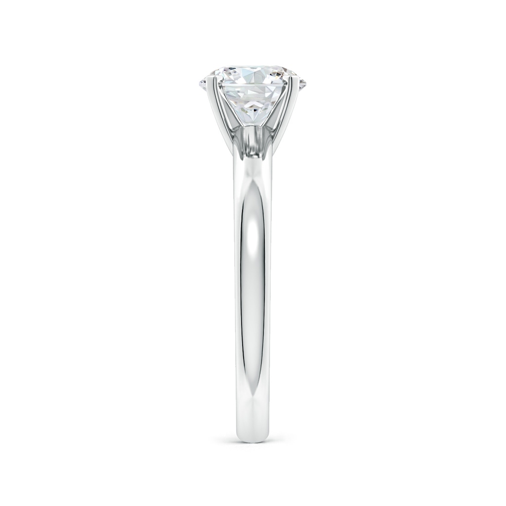 9.2mm FGVS Lab-Grown Solitaire Round Diamond Tapered Shank Engagement Ring in White Gold Side 299