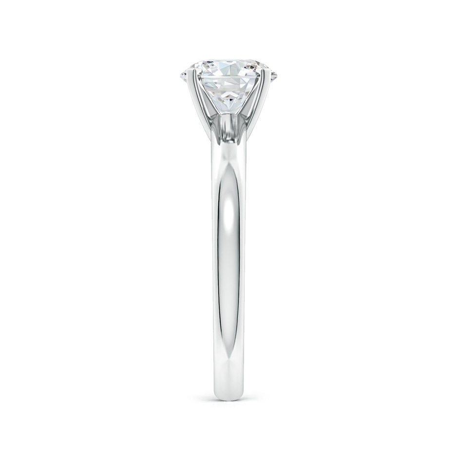 9.2mm FGVS Lab-Grown Solitaire Round Diamond Tapered Shank Engagement Ring in White Gold side 299