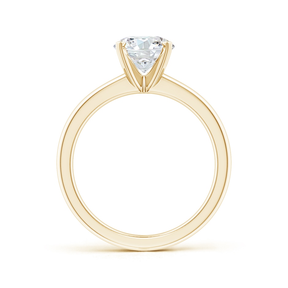 9.2mm FGVS Lab-Grown Solitaire Round Diamond Tapered Shank Engagement Ring in Yellow Gold side 199