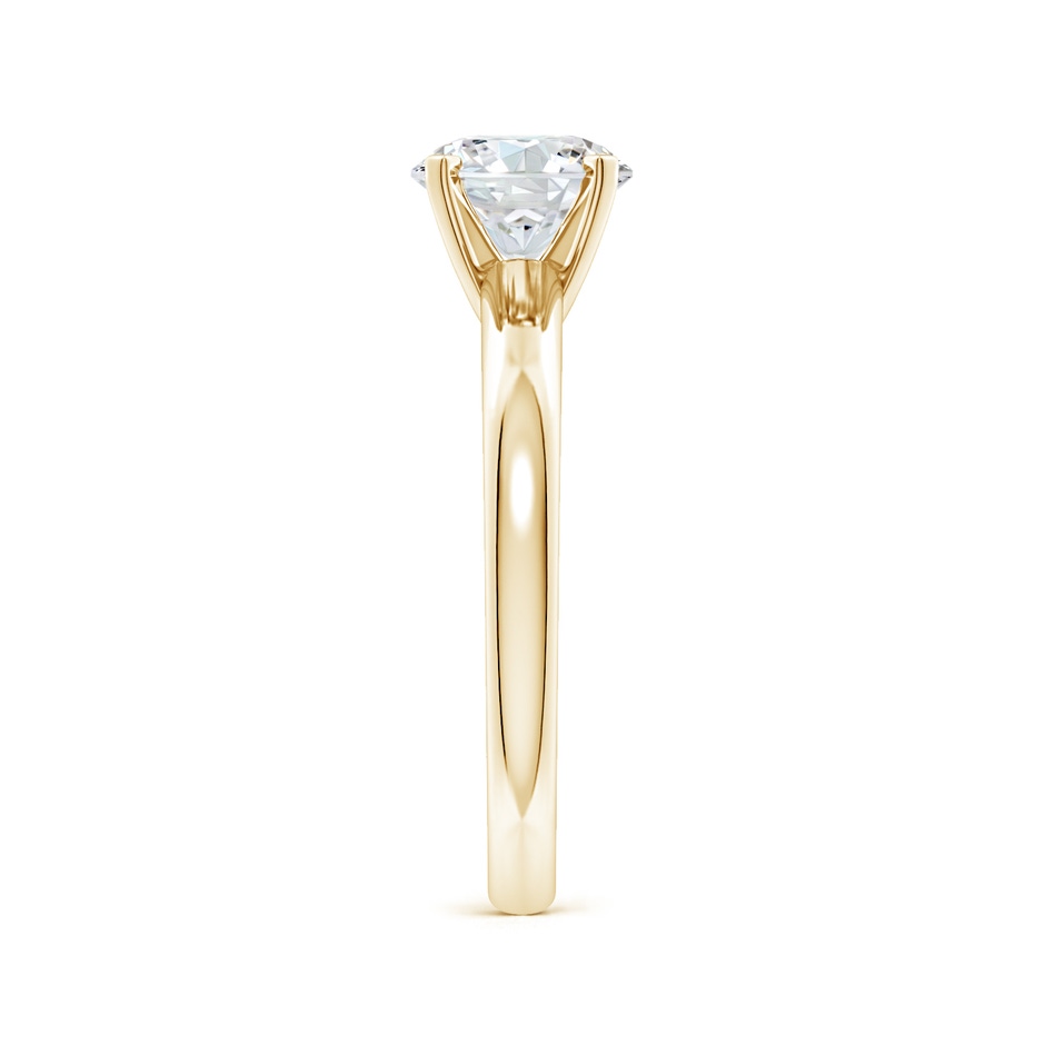 9.2mm FGVS Lab-Grown Solitaire Round Diamond Tapered Shank Engagement Ring in Yellow Gold side 299