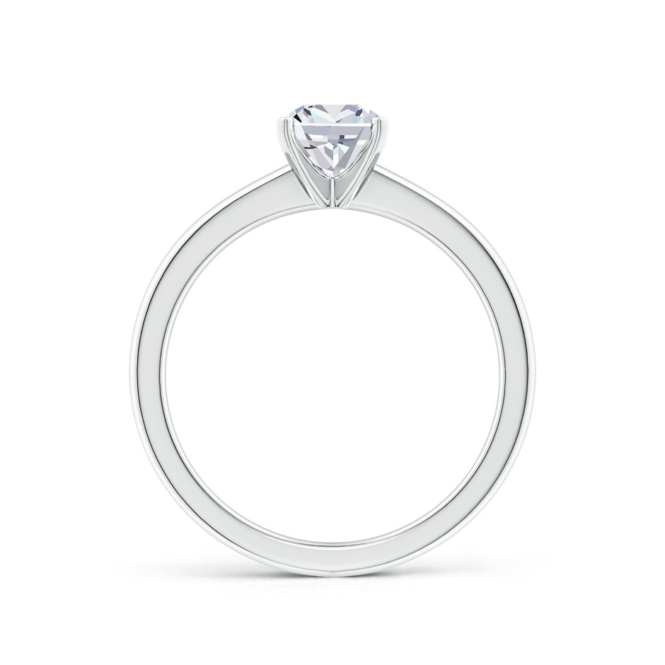 5.5mm FGVS Lab-Grown Solitaire Cushion Diamond Tapered Shank Engagement Ring in 18K White Gold side 199