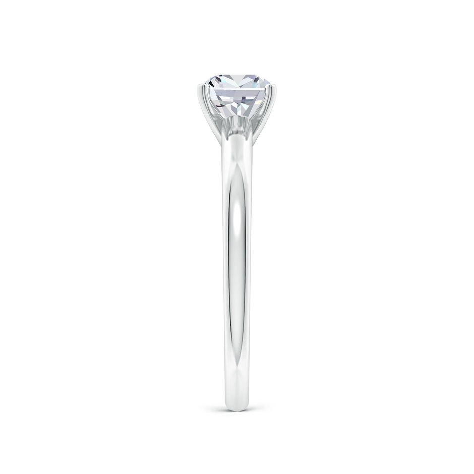 5.5mm FGVS Lab-Grown Solitaire Cushion Diamond Tapered Shank Engagement Ring in 18K White Gold side 299