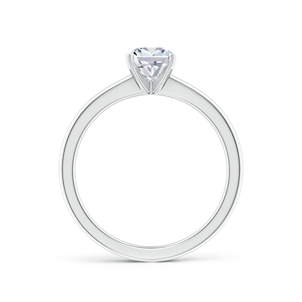 5.5mm FGVS Lab-Grown Solitaire Cushion Diamond Tapered Shank Engagement Ring in White Gold - side 199