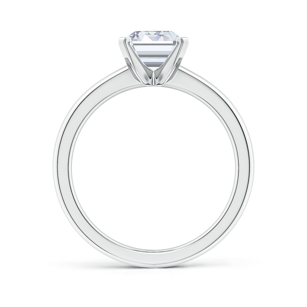 10x7.5mm FGVS Lab-Grown Solitaire Emerald-Cut Diamond Tapered Shank Engagement Ring in White Gold Side 199