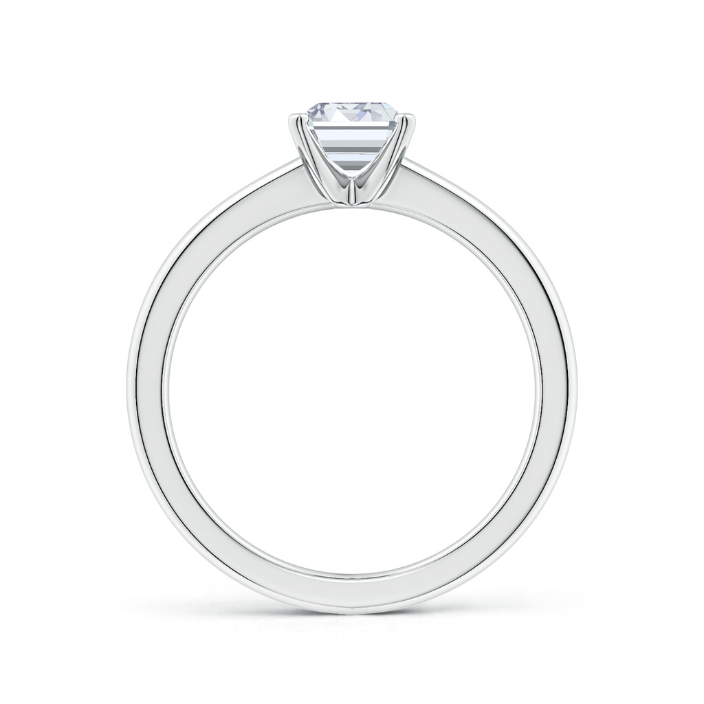 6.5x5mm FGVS Lab-Grown Solitaire Emerald-Cut Diamond Tapered Shank Engagement Ring in 18K White Gold - side 199