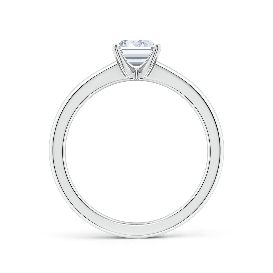 6.5x5mm FGVS Lab-Grown Solitaire Emerald-Cut Diamond Tapered Shank Engagement Ring in 18K White Gold side 199