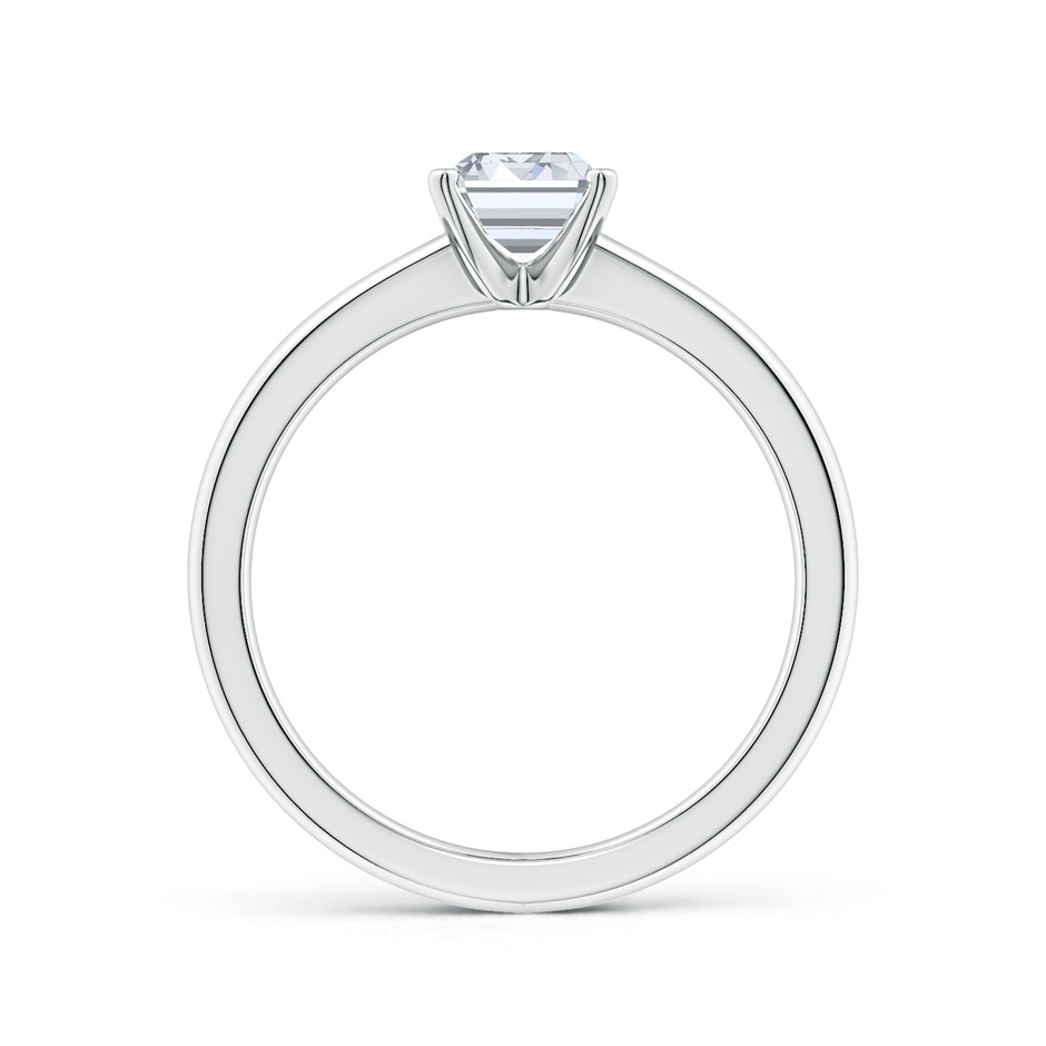 6.5x5mm FGVS Lab-Grown Solitaire Emerald-Cut Diamond Tapered Shank Engagement Ring in White Gold side 199