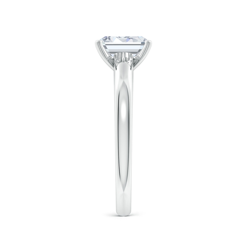6.5x5mm FGVS Lab-Grown Solitaire Emerald-Cut Diamond Tapered Shank Engagement Ring in White Gold side 299