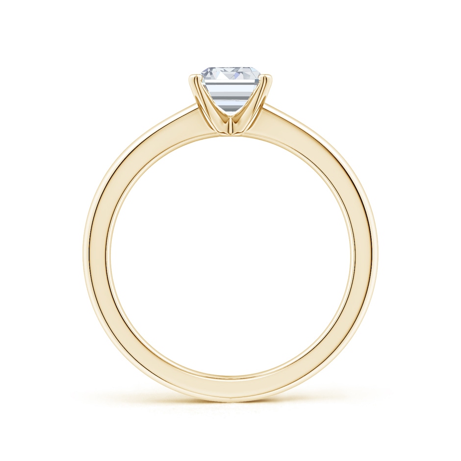 6.5x5mm FGVS Lab-Grown Solitaire Emerald-Cut Diamond Tapered Shank Engagement Ring in Yellow Gold side 199