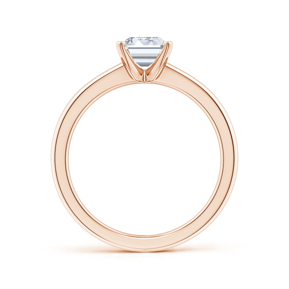 8.5x6.5mm FGVS Lab-Grown Solitaire Emerald-Cut Diamond Tapered Shank Engagement Ring in Rose Gold side 199