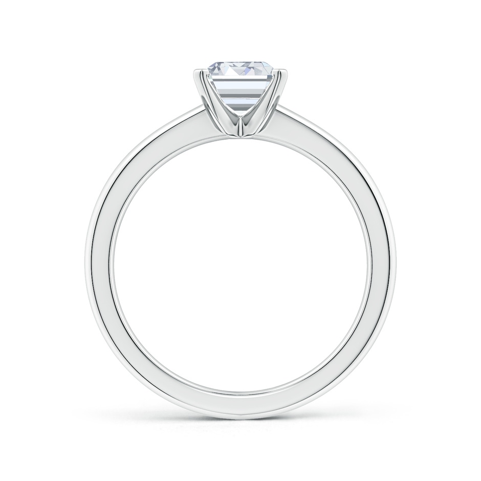 8.5x6.5mm FGVS Lab-Grown Solitaire Emerald-Cut Diamond Tapered Shank Engagement Ring in White Gold side 199
