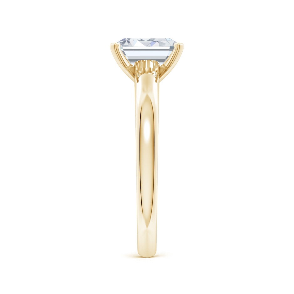 8.5x6.5mm FGVS Lab-Grown Solitaire Emerald-Cut Diamond Tapered Shank Engagement Ring in Yellow Gold side 299