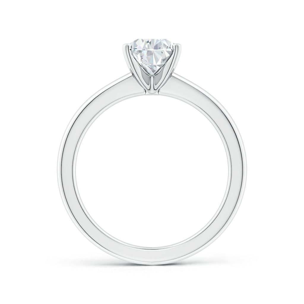 12x8mm FGVS Lab-Grown Solitaire Pear Diamond Tapered Shank Engagement Ring in White Gold Side 199