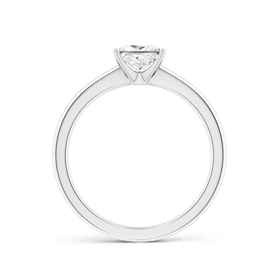 5.5mm FGVS Lab-Grown Solitaire Princess-Cut Diamond Tapered Shank Engagement Ring in 18K White Gold side 199