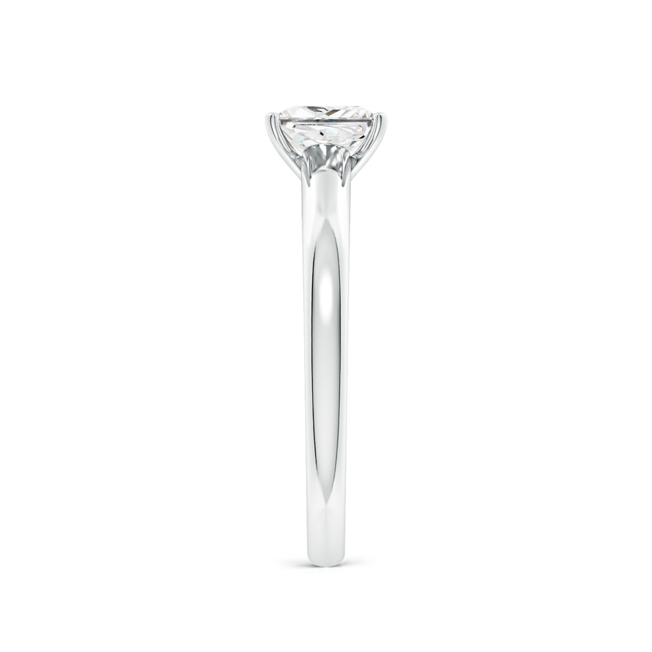 5.5mm FGVS Lab-Grown Solitaire Princess-Cut Diamond Tapered Shank Engagement Ring in 18K White Gold side 299