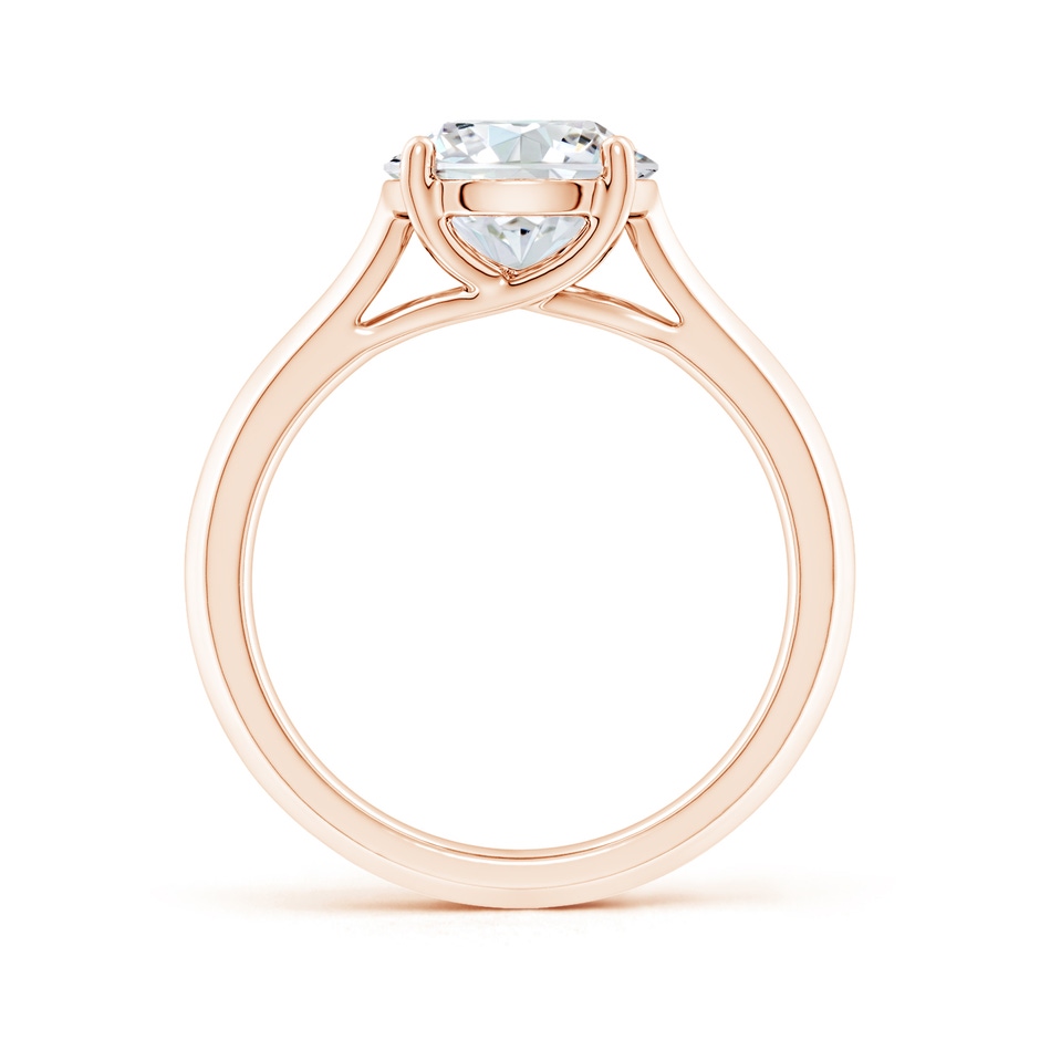 10.1mm FGVS Lab-Grown Round Diamond Knife-Edge Shank Trellis Engagement Ring in 18K Rose Gold side 199