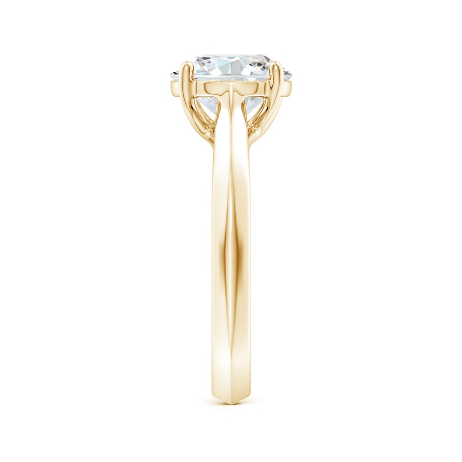 10.1mm FGVS Lab-Grown Round Diamond Knife-Edge Shank Trellis Engagement Ring in Yellow Gold side 299