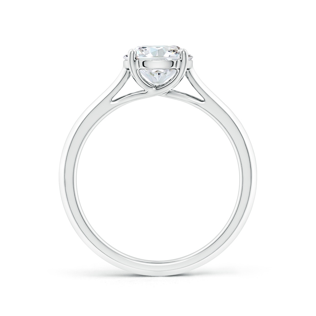 8mm FGVS Lab-Grown Round Diamond Knife-Edge Shank Trellis Engagement Ring in White Gold - side 199