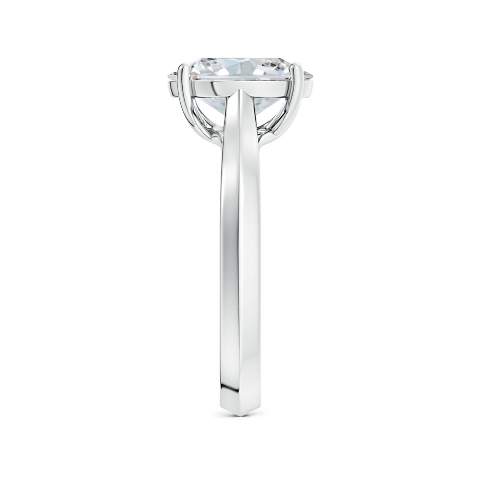 12x8mm FGVS Lab-Grown Oval Diamond Knife-Edge Shank Trellis Engagement Ring in 18K White Gold side 299