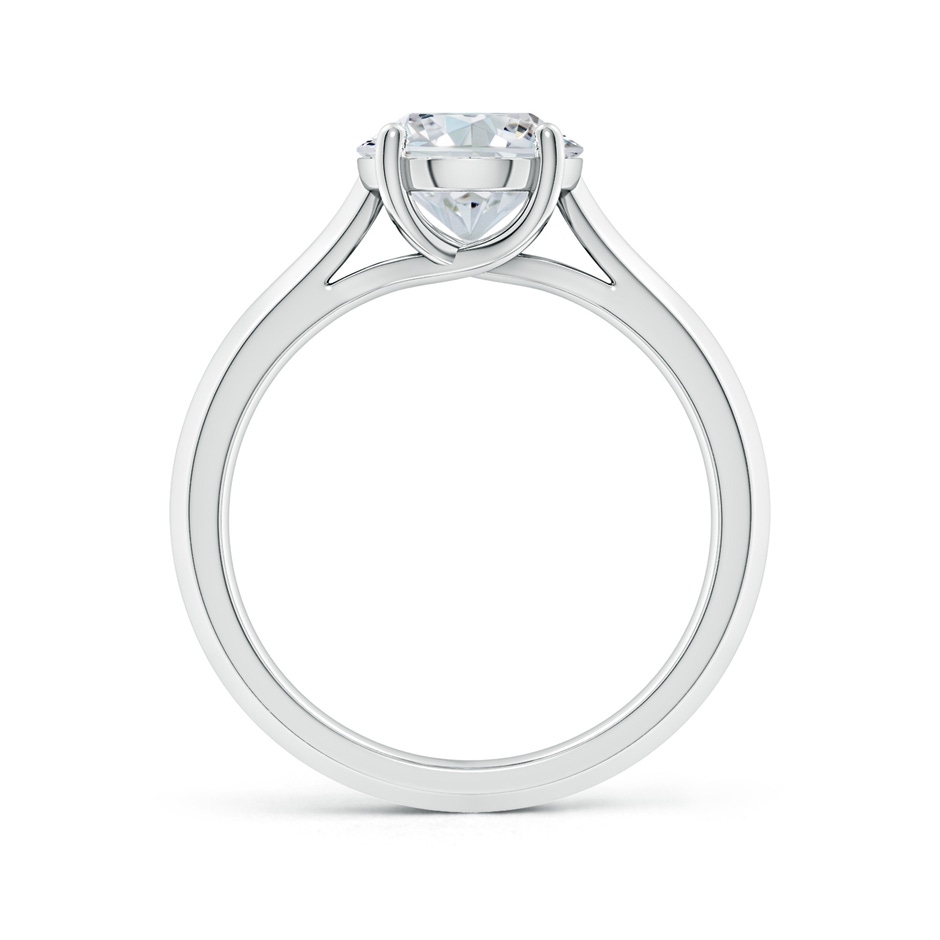 12x8mm FGVS Lab-Grown Oval Diamond Knife-Edge Shank Trellis Engagement Ring in White Gold side 199