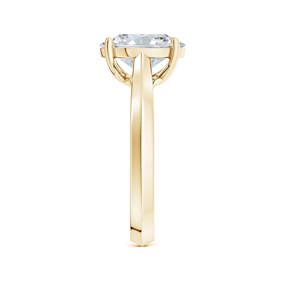 12x8mm FGVS Lab-Grown Oval Diamond Knife-Edge Shank Trellis Engagement Ring in Yellow Gold side 299