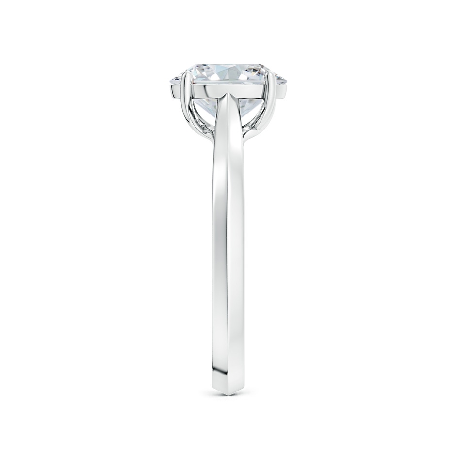 7.7x5.7mm FGVS Lab-Grown Oval Diamond Knife-Edge Shank Trellis Engagement Ring in 9K White Gold side 299