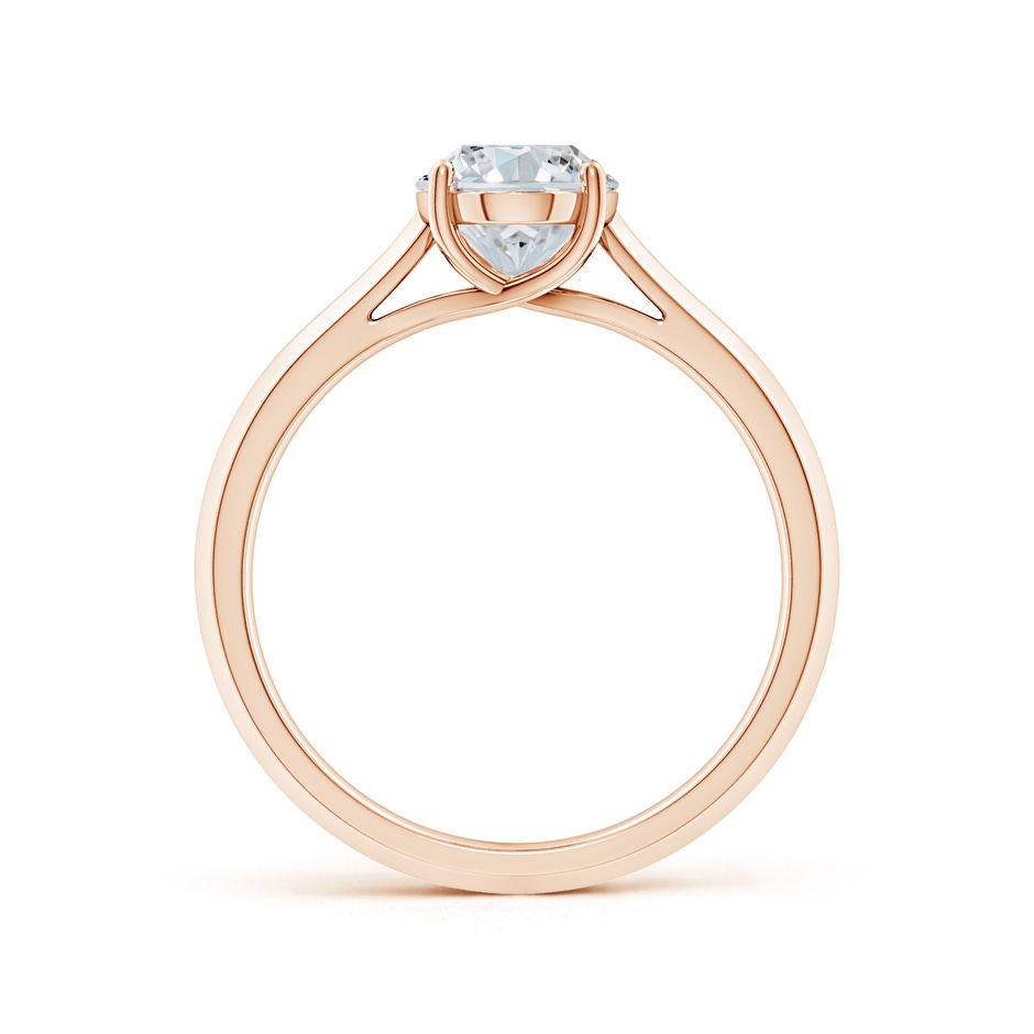7.7x5.7mm FGVS Lab-Grown Oval Diamond Knife-Edge Shank Trellis Engagement Ring in Rose Gold side 199