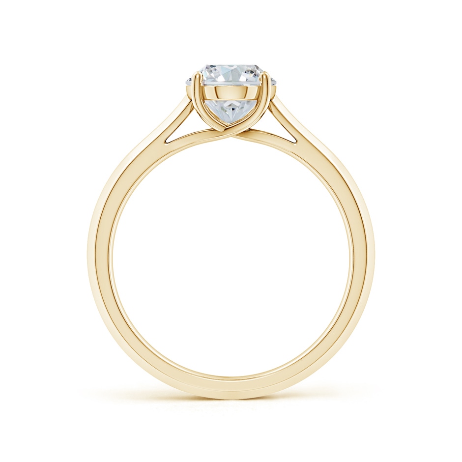 7.7x5.7mm FGVS Lab-Grown Oval Diamond Knife-Edge Shank Trellis Engagement Ring in Yellow Gold side 199