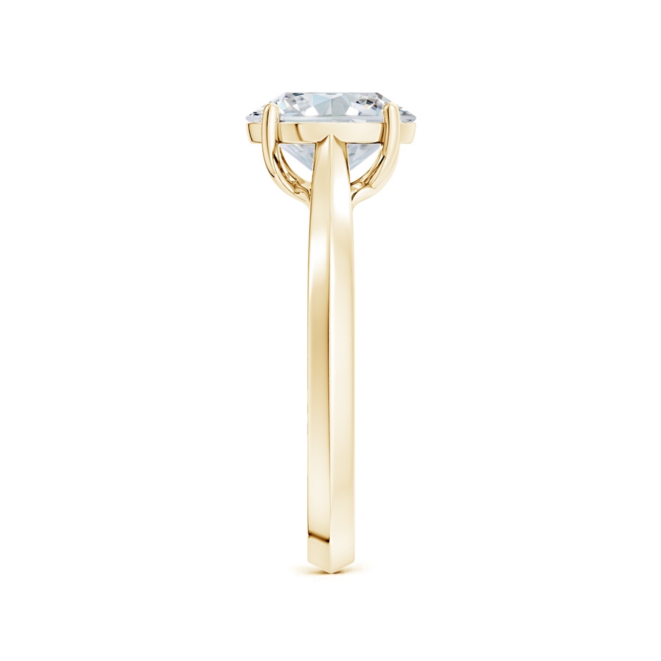 7.7x5.7mm FGVS Lab-Grown Oval Diamond Knife-Edge Shank Trellis Engagement Ring in Yellow Gold side 299