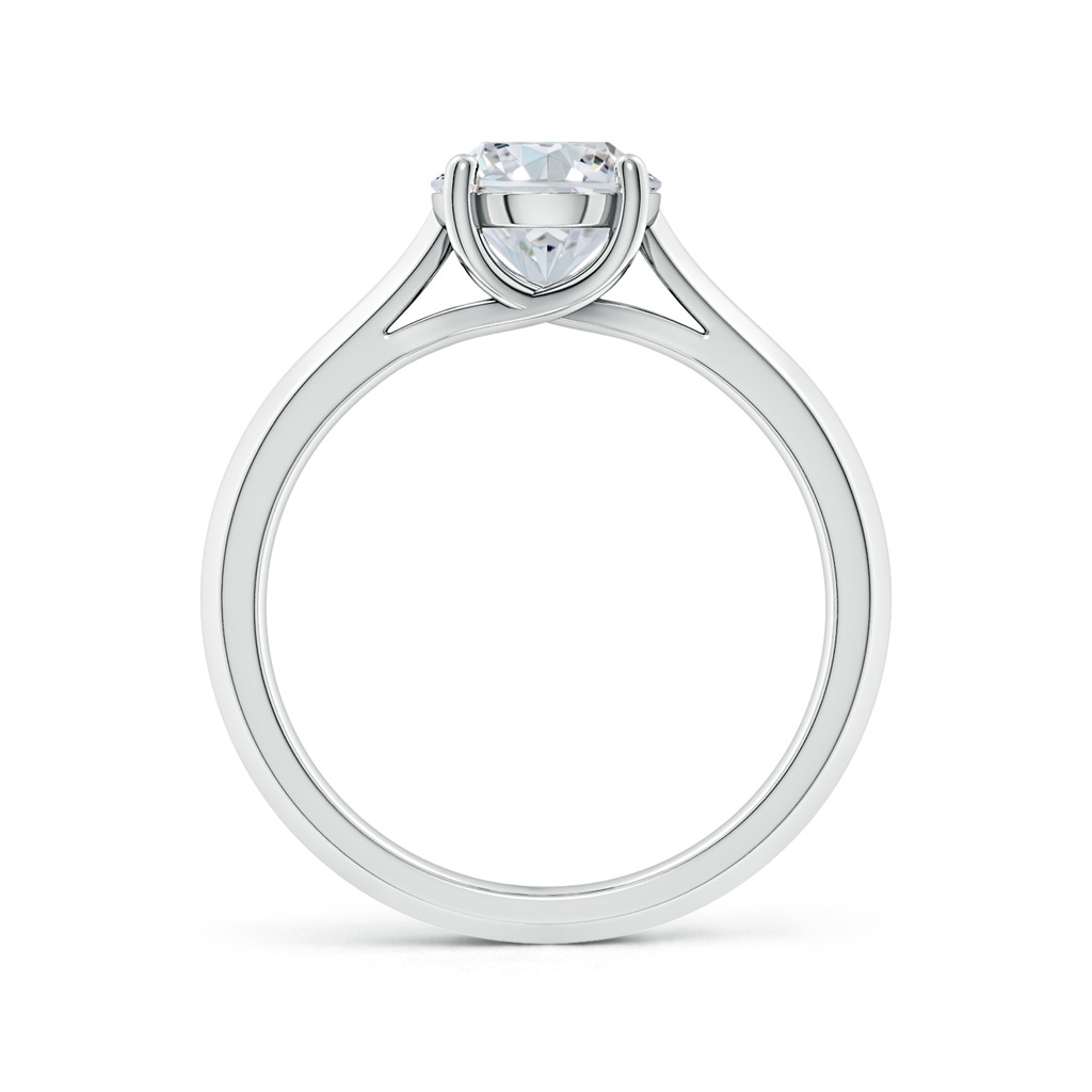 9.5x7mm FGVS Lab-Grown Oval Diamond Knife-Edge Shank Trellis Engagement Ring in White Gold - side 199