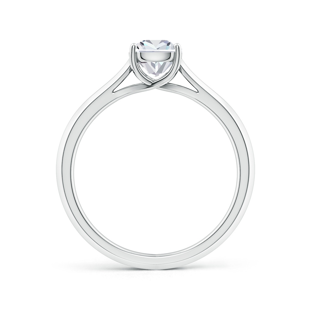 7x5mm FGVS Lab-Grown Cushion Rectangular Diamond Knife-Edge Shank Trellis Engagement Ring in 18K White Gold - side 199