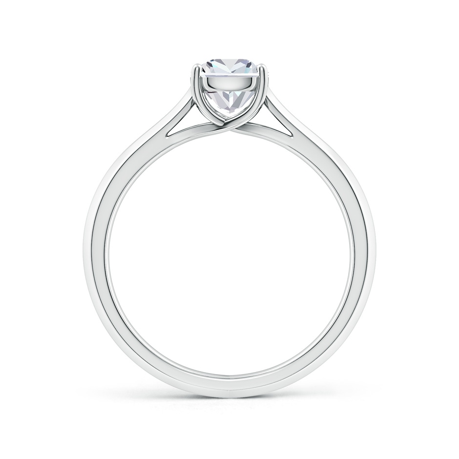 7x5mm FGVS Lab-Grown Cushion Rectangular Diamond Knife-Edge Shank Trellis Engagement Ring in P950 Platinum side 199