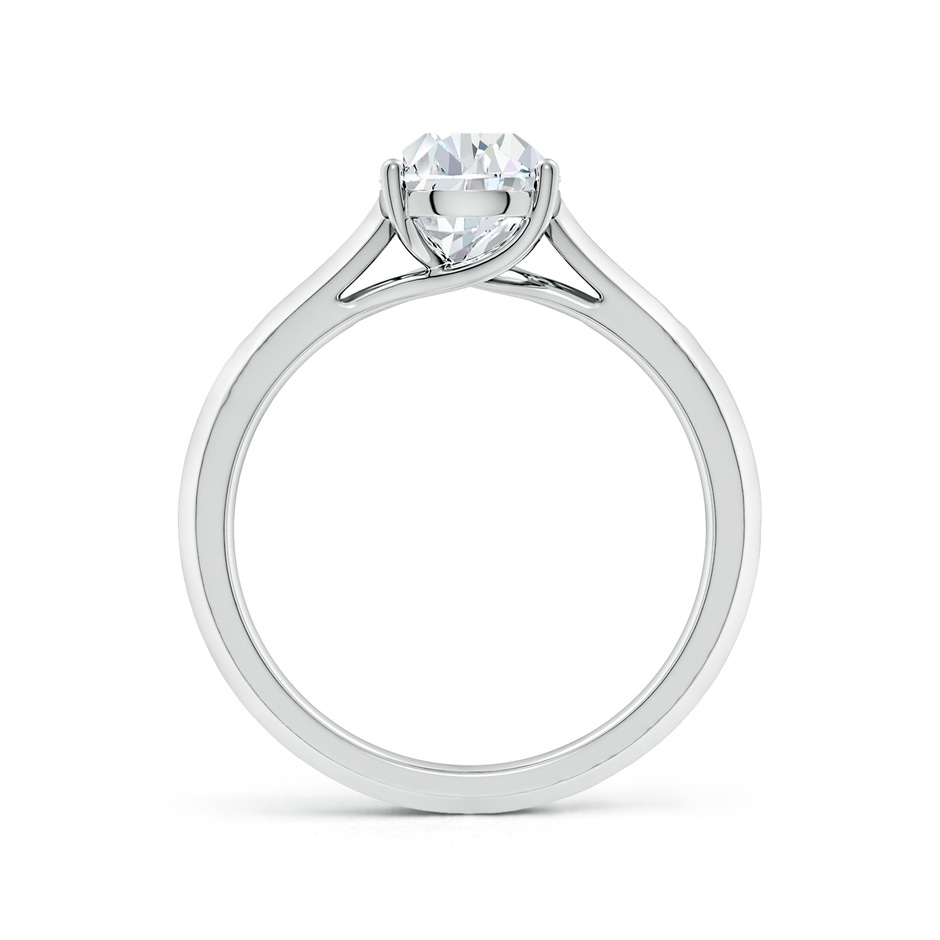 12x8mm FGVS Lab-Grown Pear Diamond Knife-Edge Shank Trellis Engagement Ring in P950 Platinum side 199