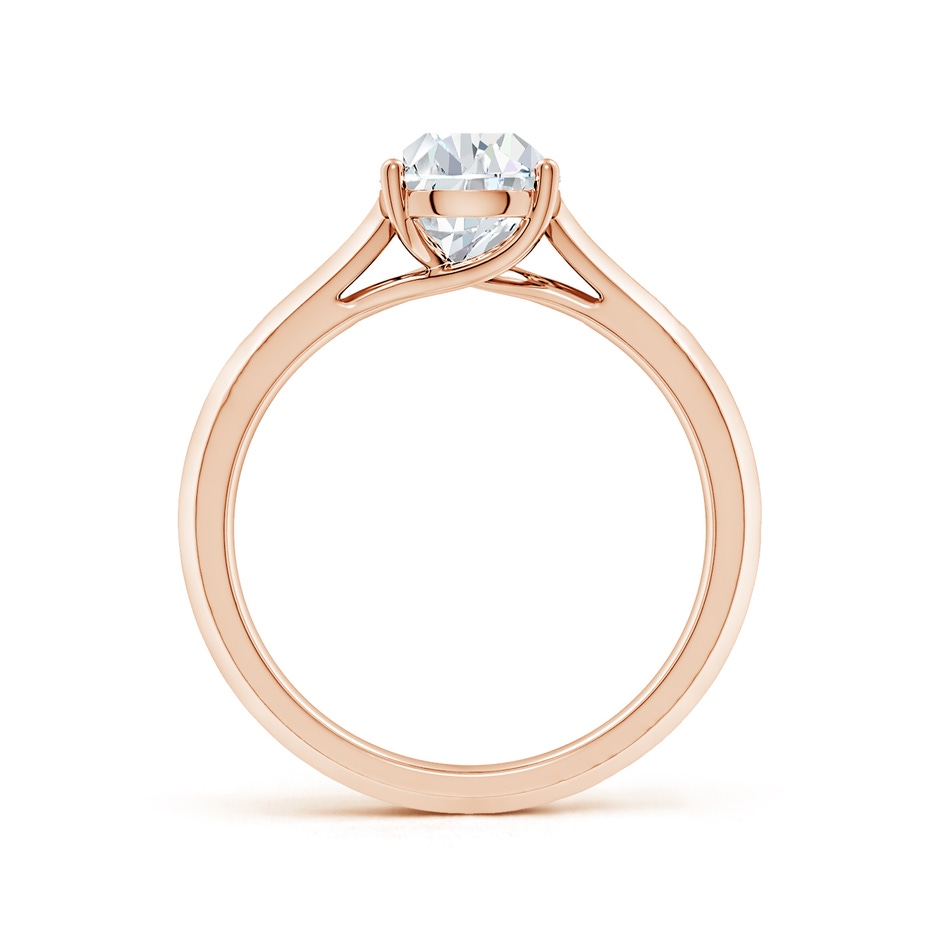 12x8mm FGVS Lab-Grown Pear Diamond Knife-Edge Shank Trellis Engagement Ring in Rose Gold side 199