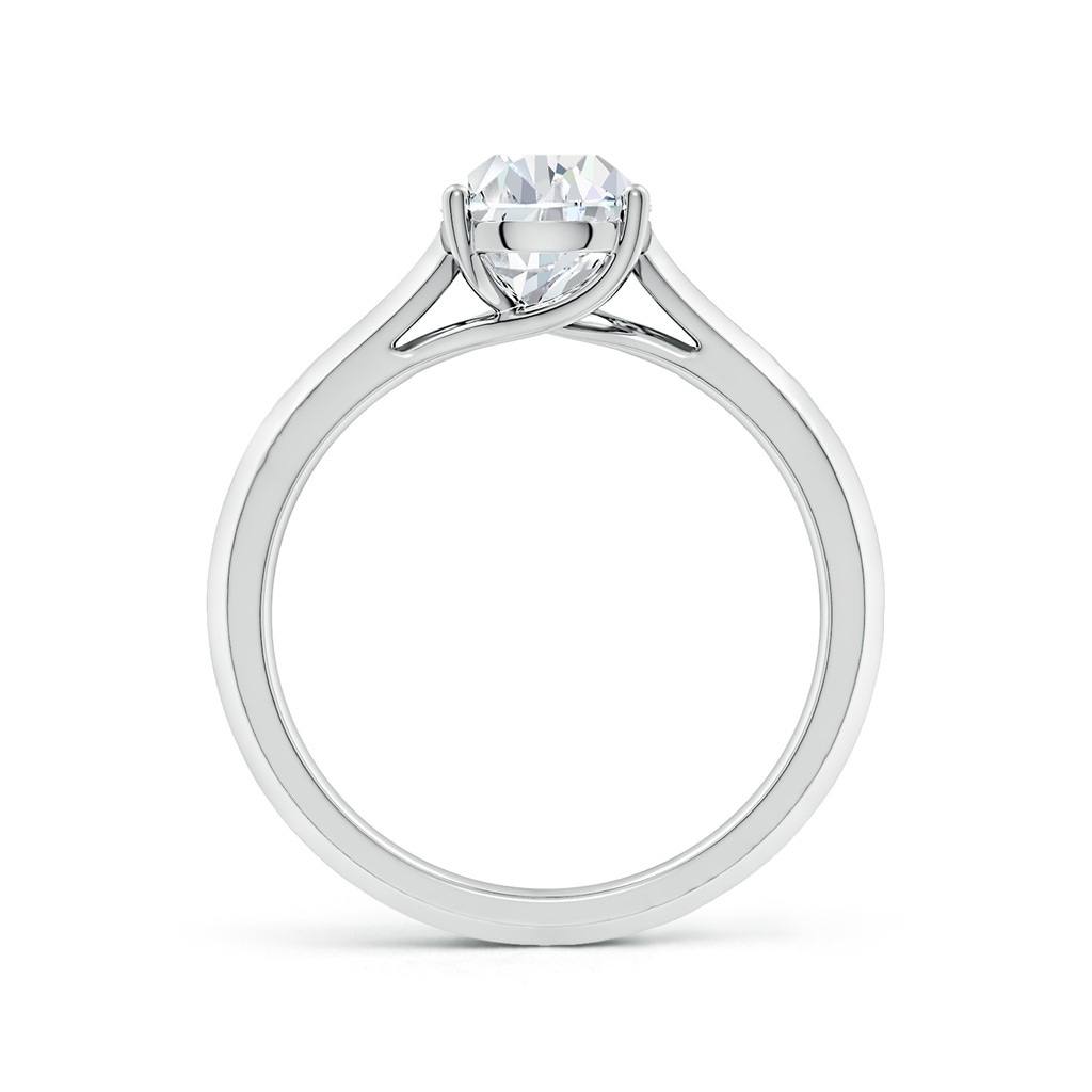 12x8mm FGVS Lab-Grown Pear Diamond Knife-Edge Shank Trellis Engagement Ring in White Gold - side 199