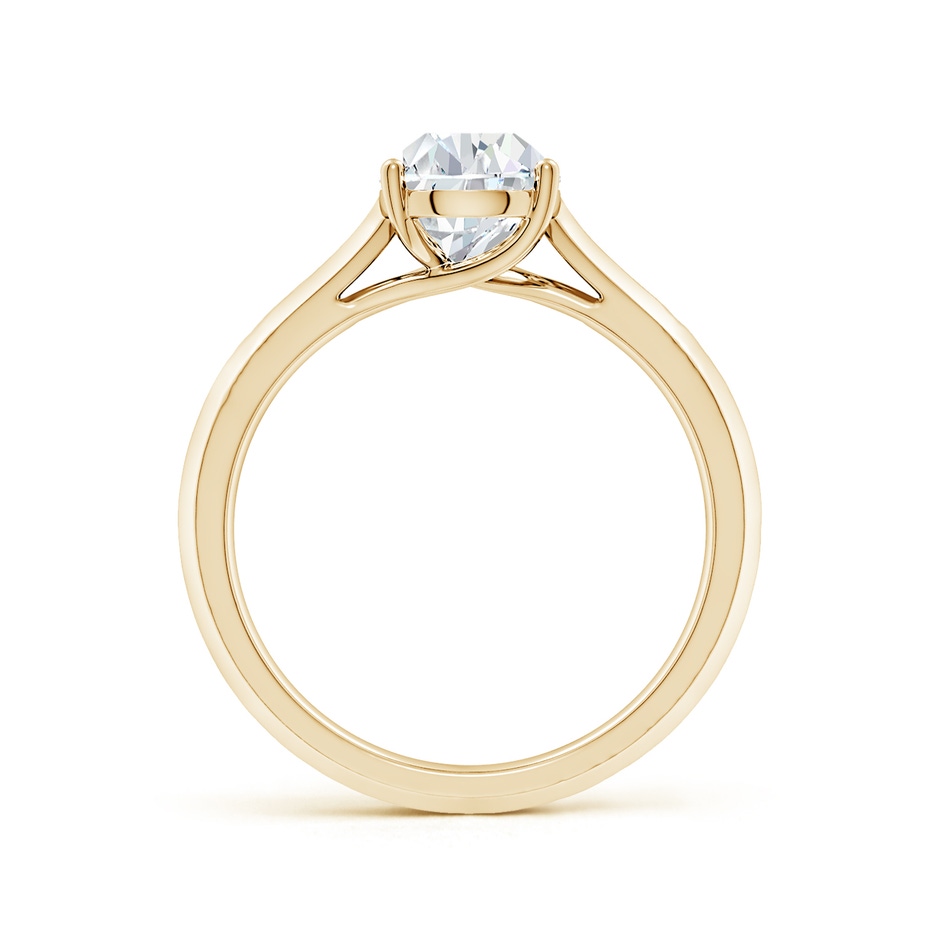 12x8mm FGVS Lab-Grown Pear Diamond Knife-Edge Shank Trellis Engagement Ring in Yellow Gold side 199