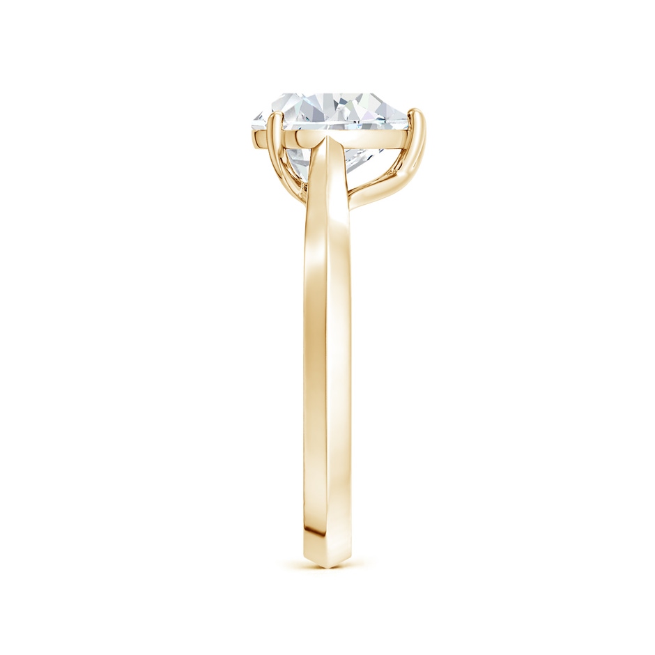 12x8mm FGVS Lab-Grown Pear Diamond Knife-Edge Shank Trellis Engagement Ring in Yellow Gold side 299
