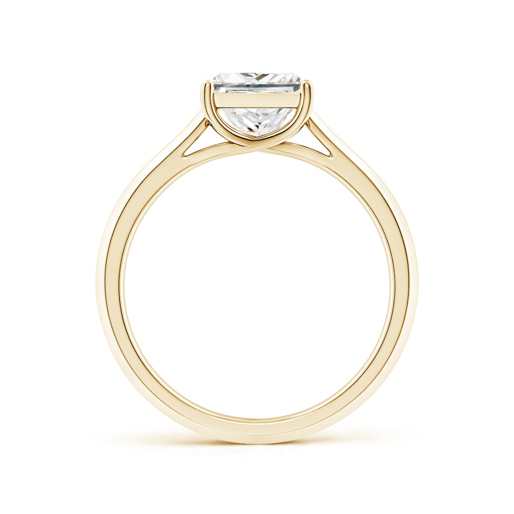 6.8mm FGVS Lab-Grown Princess-Cut Diamond Knife-Edge Shank Trellis Engagement Ring in Yellow Gold - side 199