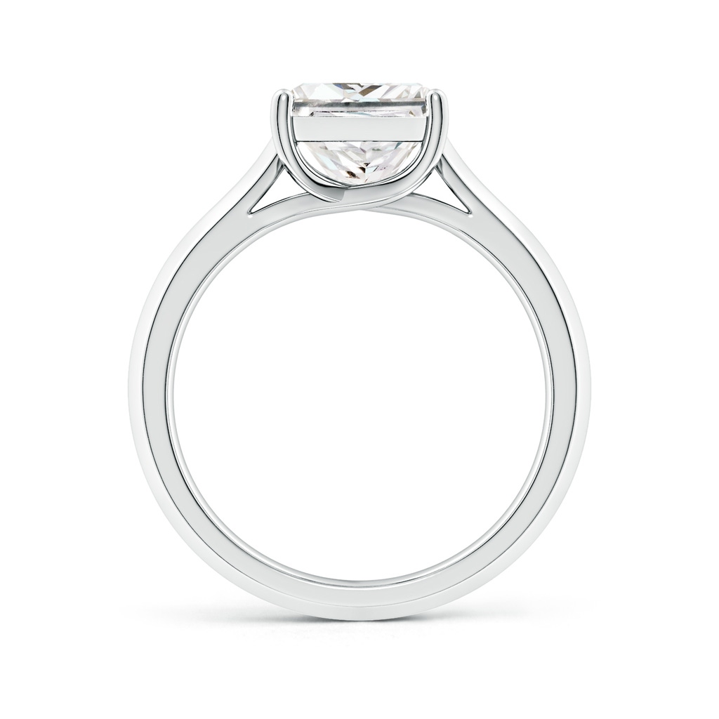 8mm FGVS Lab-Grown Princess-Cut Diamond Knife-Edge Shank Trellis Engagement Ring in White Gold - side 199