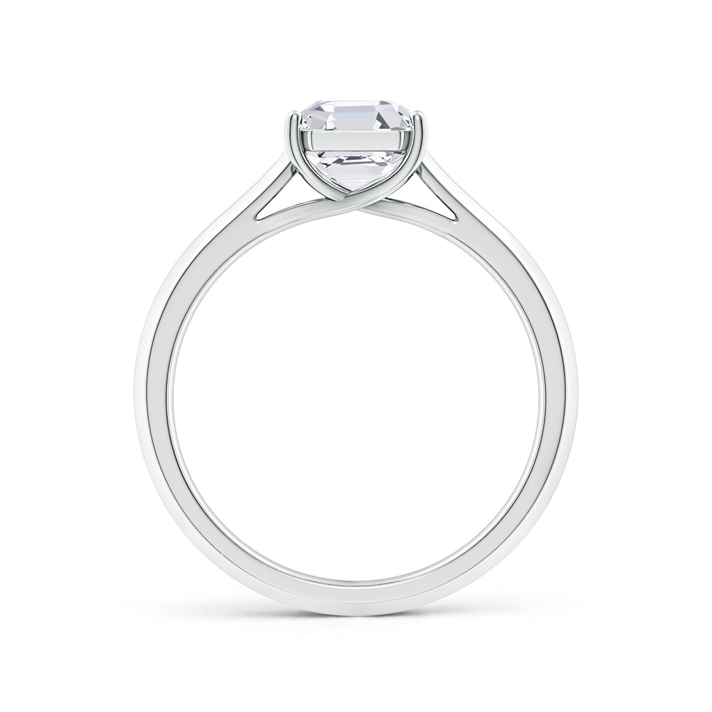 8mm FGVS Lab-Grown Square Emerald-Cut Diamond Knife-Edge Shank Trellis Engagement Ring in White Gold - side 199
