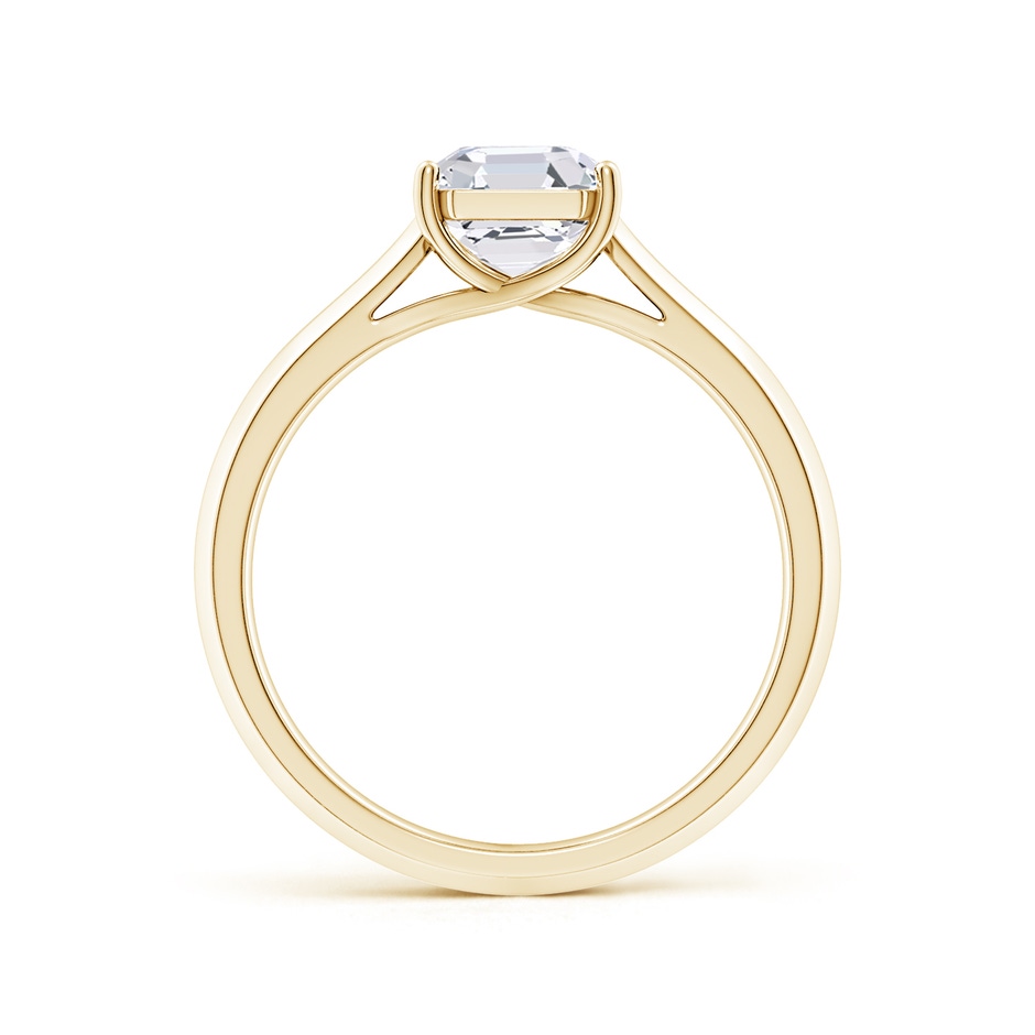 8mm FGVS Lab-Grown Square Emerald-Cut Diamond Knife-Edge Shank Trellis Engagement Ring in Yellow Gold side 199