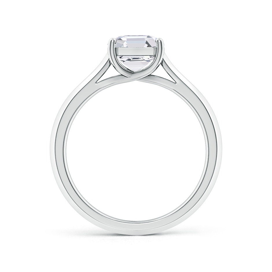 9mm FGVS Lab-Grown Square Emerald-Cut Diamond Knife-Edge Shank Trellis Engagement Ring in P950 Platinum side 199