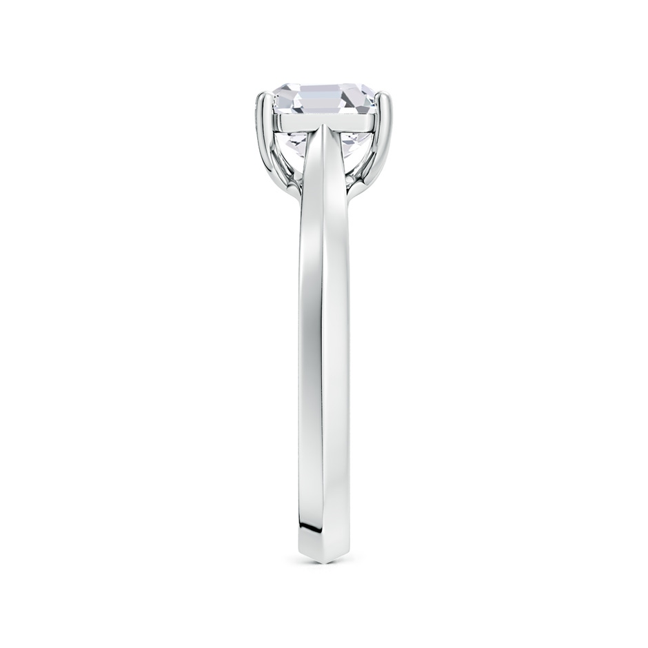 9mm FGVS Lab-Grown Square Emerald-Cut Diamond Knife-Edge Shank Trellis Engagement Ring in P950 Platinum side 299