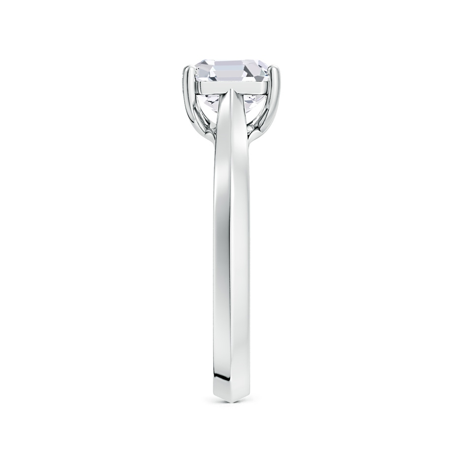 9mm FGVS Lab-Grown Square Emerald-Cut Diamond Knife-Edge Shank Trellis Engagement Ring in White Gold side 299